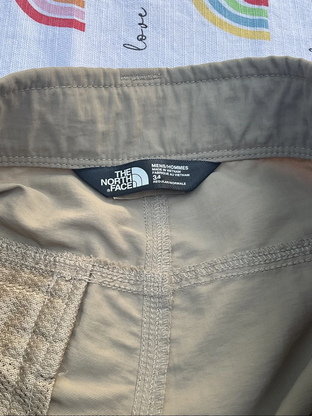 Love Men's Tan Cargo Shorts with Integrated Belt